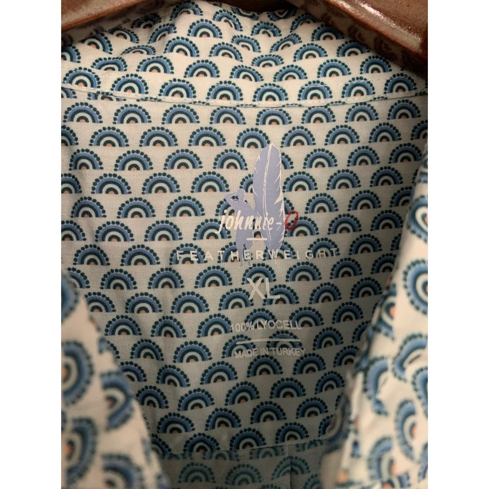 Johnnie-O Featherweight XL Luxe Printed Short Sleeve resort core Shirt - Picture 4 of 4